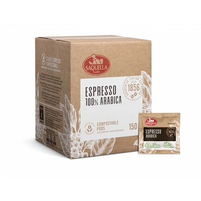 Saquella Espresso 100% Arabica kávépárna E.S.E. POD (150db)