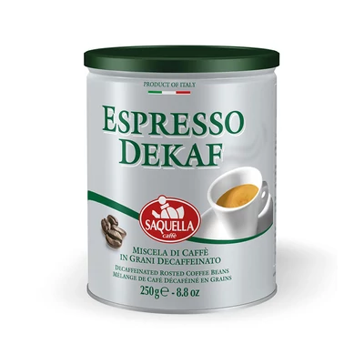 Saquella Espresso Dekaf koffeinmentes szemes kávé (250g)