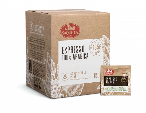 Saquella Espresso 100% Arabica kávépárna E.S.E. POD (150db)