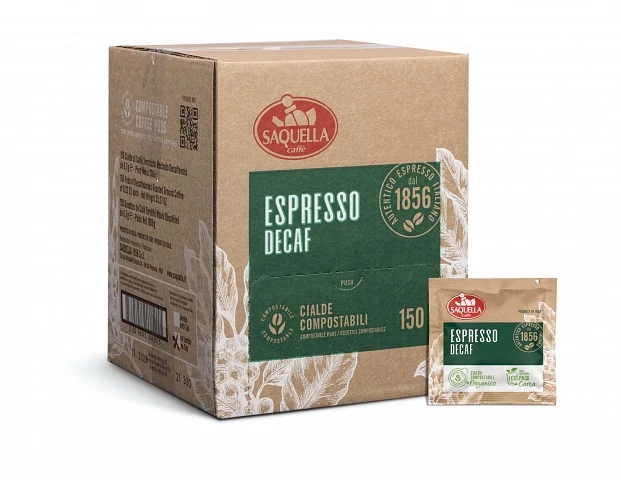 Saquella Espresso Decaf koffeinmentes kávépárna E.S.E. POD (150db)