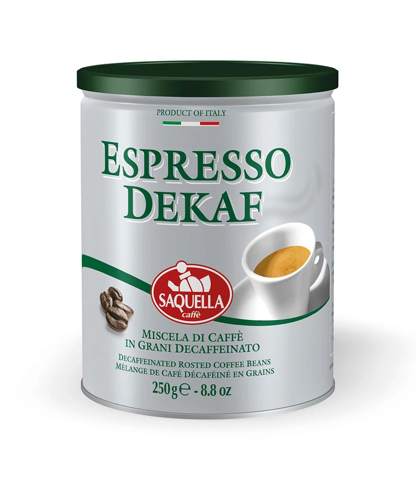 Saquella Espresso Dekaf koffeinmentes szemes kávé (250g)