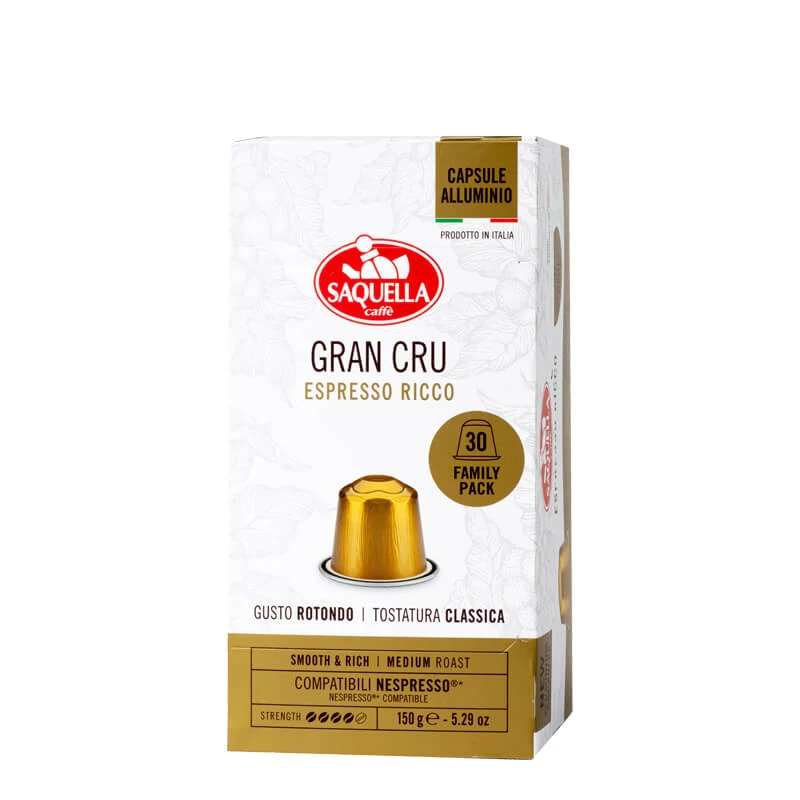 Saquella Grand Cru - Nespresso kompatibilis kávékapszula (30 db)